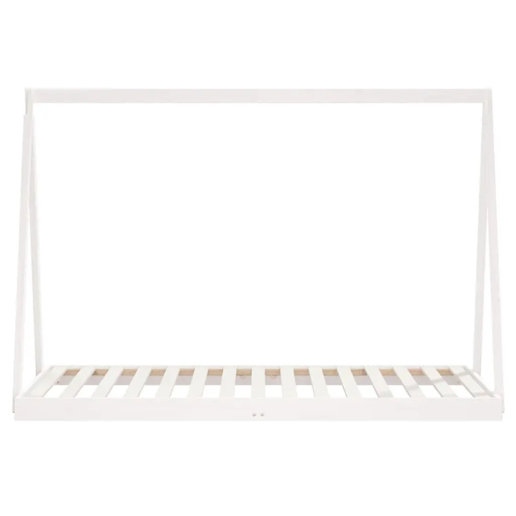 Kids Bed Frame White 90x190 cm Solid Pine Wood Toddler Single Bedroom Furniture