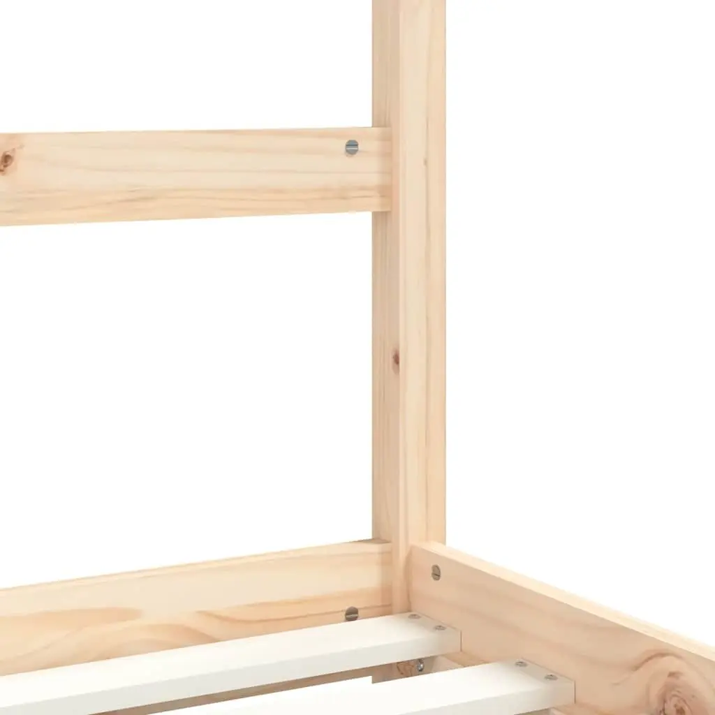 Kids Bed Frame with Storage Drawers 90x190 cm Brown Solid Pine Wood