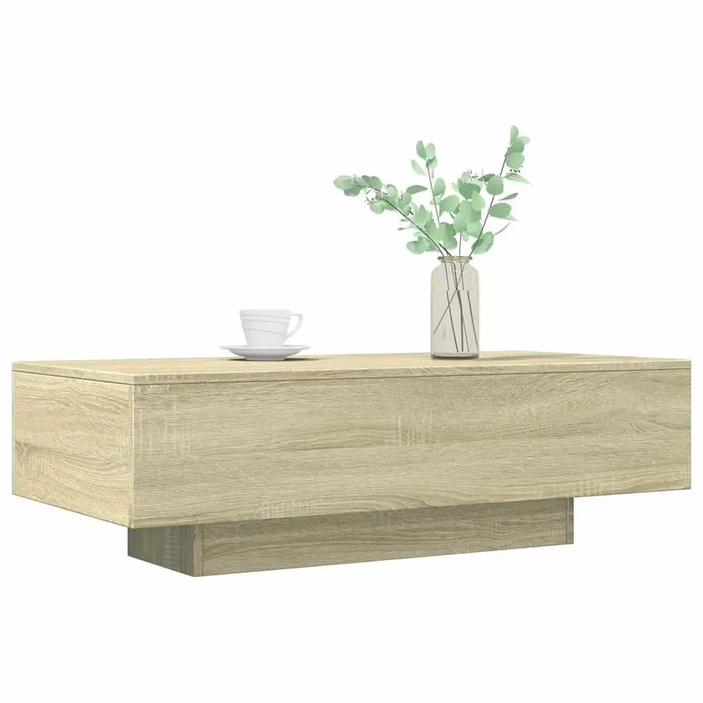 Coffee Table Living Room Use 100x49.5x31 cm Brown Sonoma Oak Engineered Wood