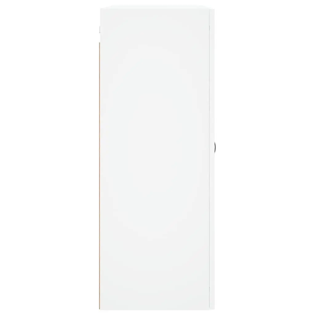 Wall Mounted Cabinet Storage White Engineered Wood 3 Compartment