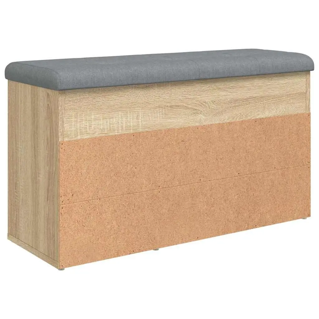 Shoe Bench Storage Organiser Padded Seat 82 x 32 x 45.5 cm Brown