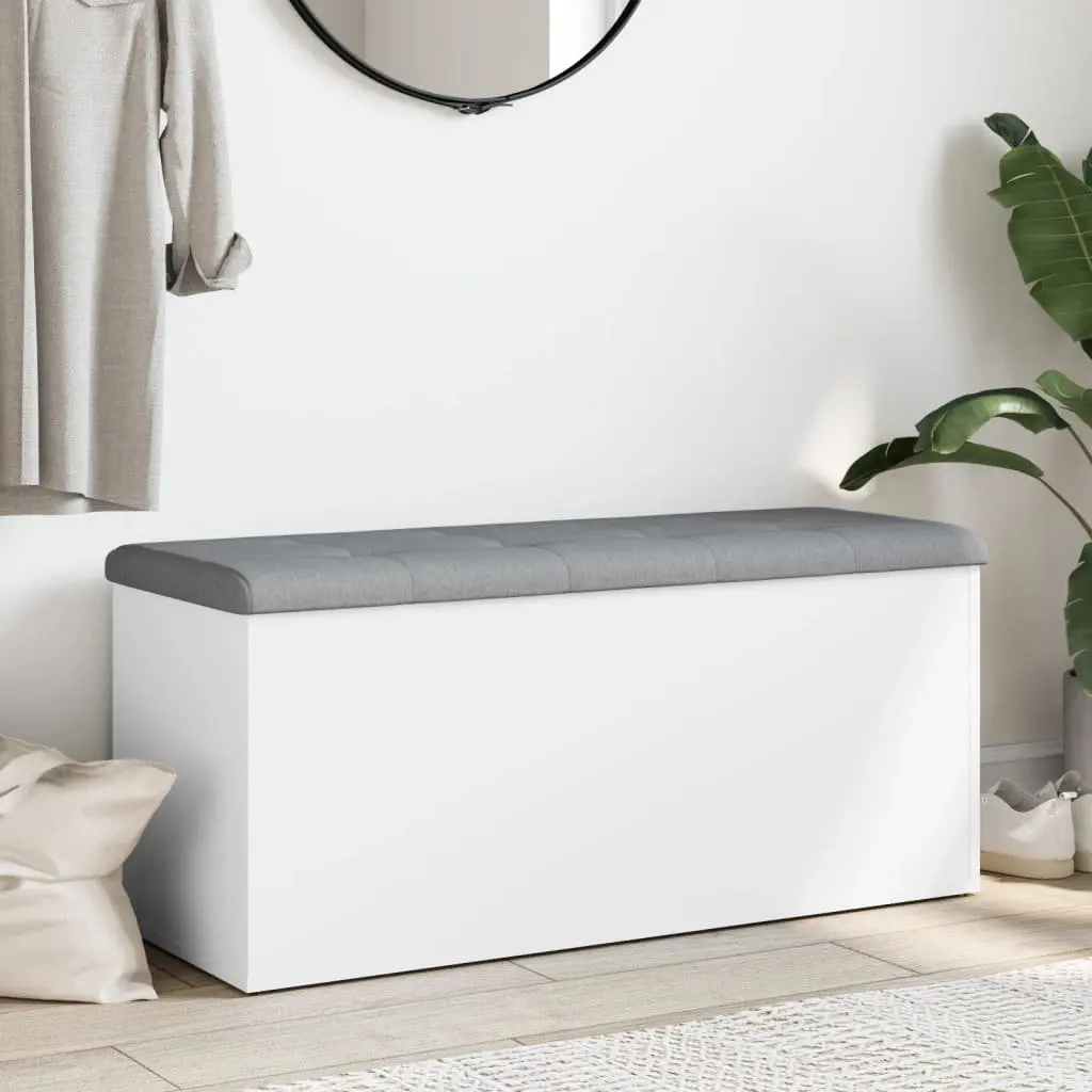 Storage Bench Shoe Organizer 102x42x45 cm White