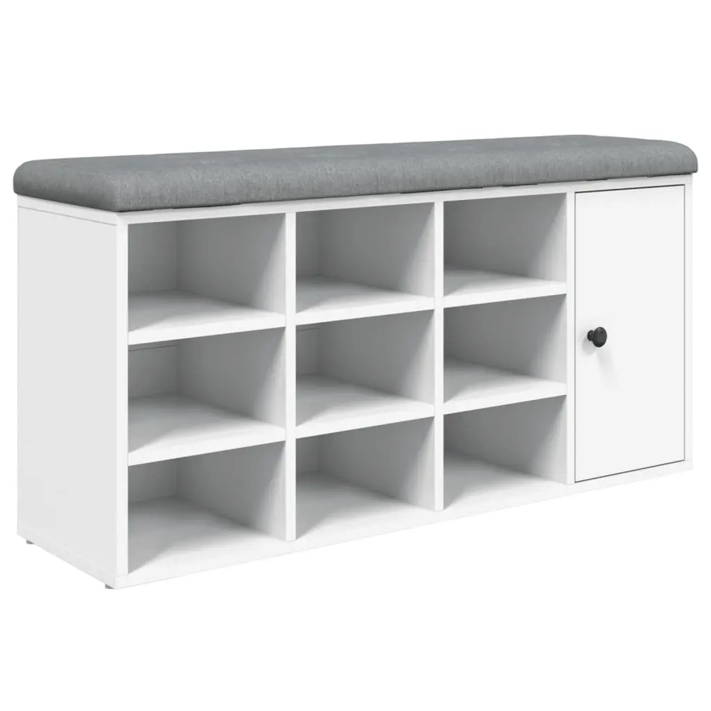 White Storage Bench with Comfort and Style