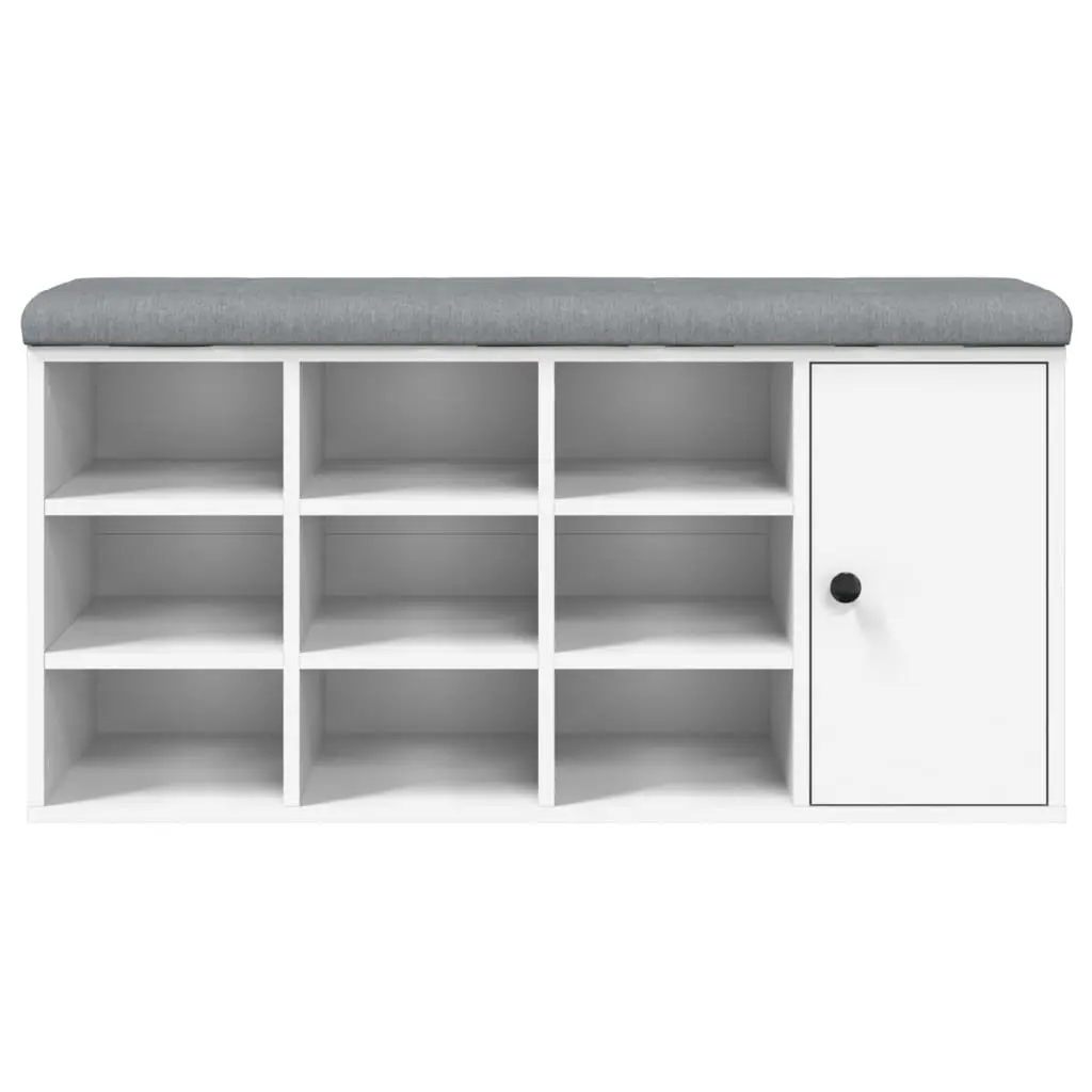 White Storage Bench with Comfort and Style