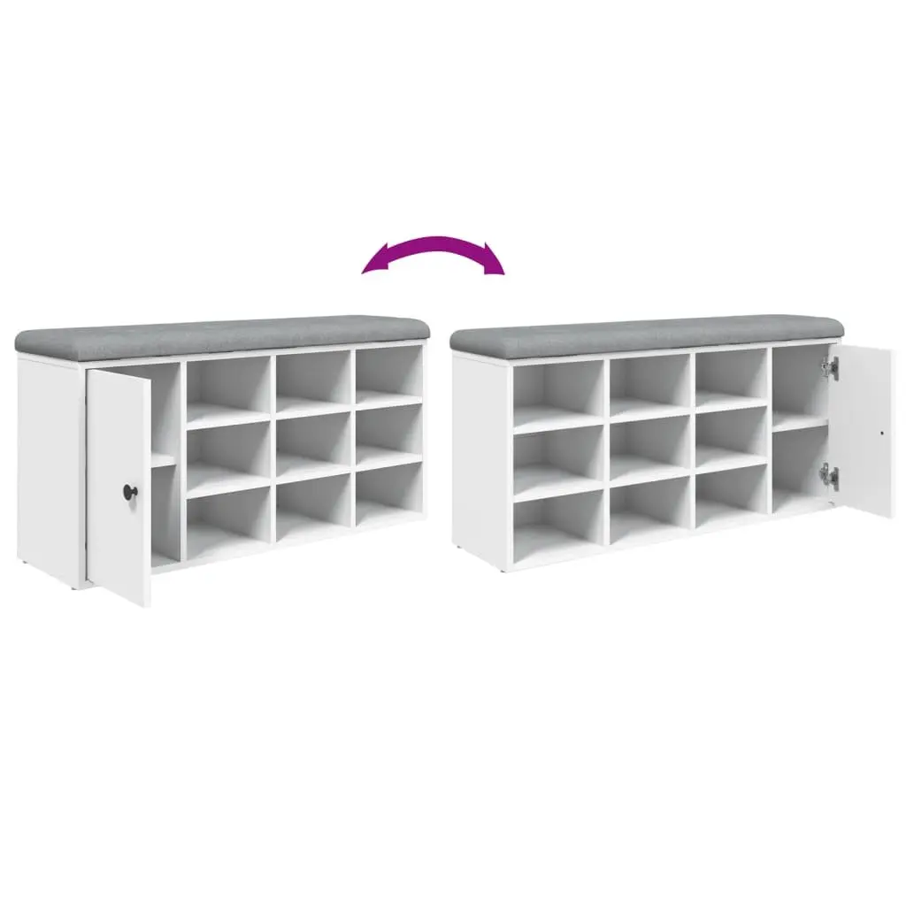 White Storage Bench with Comfort and Style