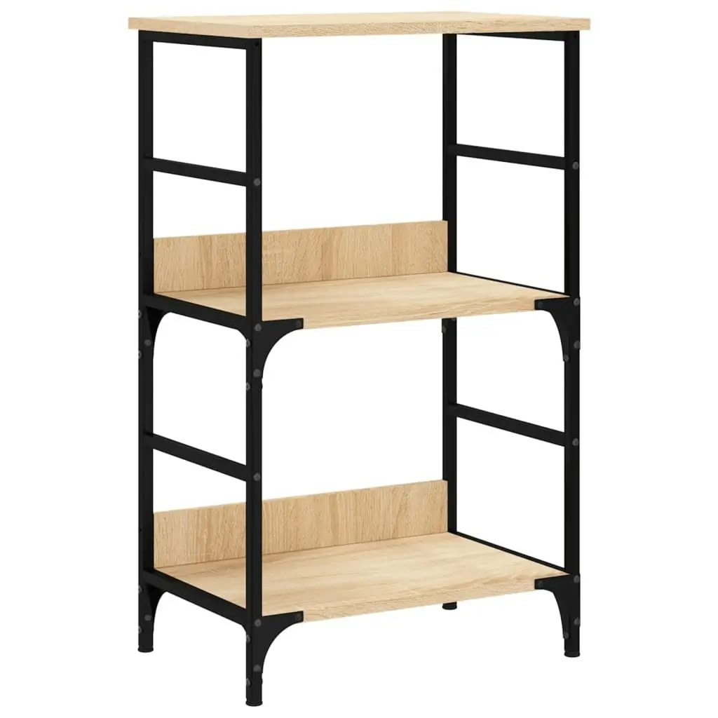 Bookshelf Bookcase Sonoma Oak 50x33x82cm Storage Shelf Home Office Display Rack