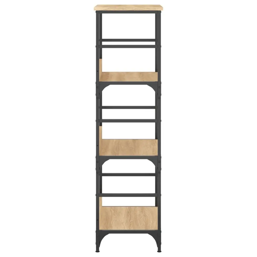 Bookshelf 3-Tier Storage Shelf Sonoma Oak 50x33x117.5cm Engineered Wood Bookcase