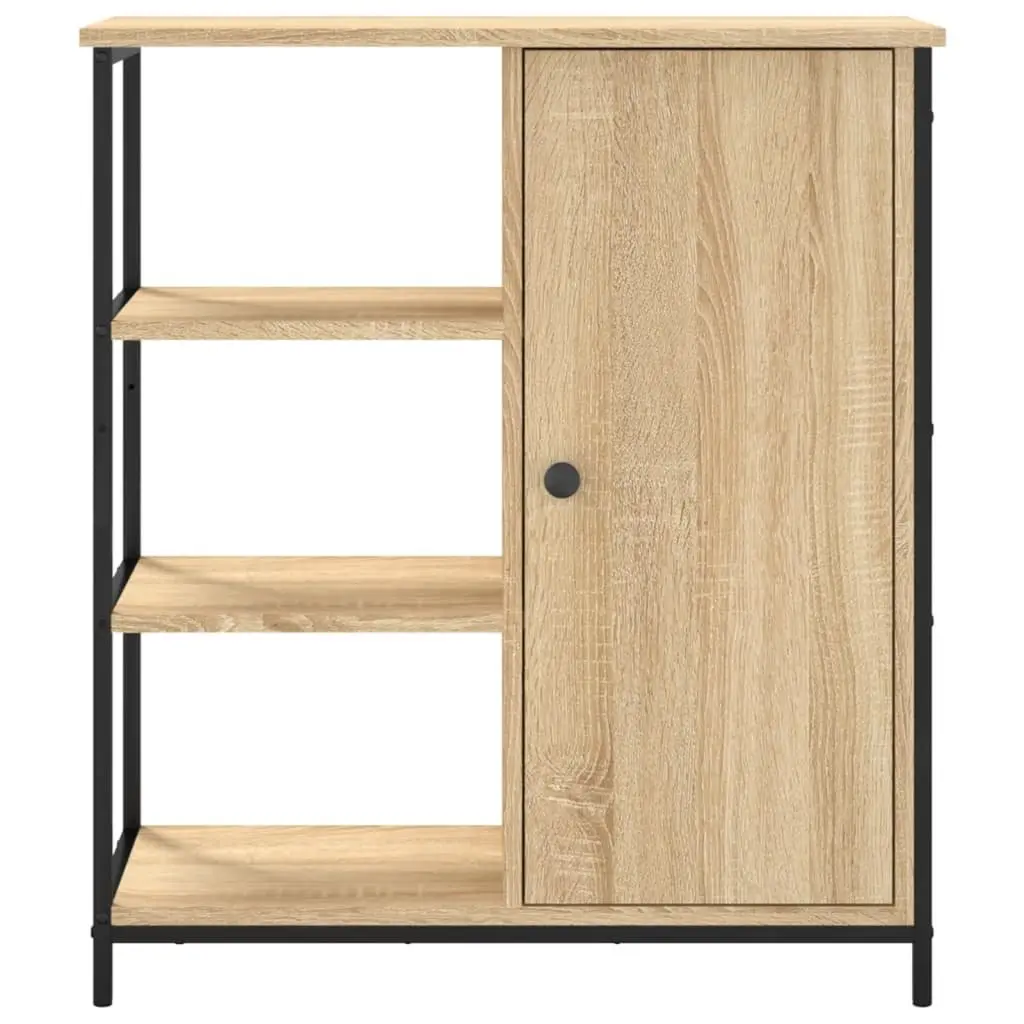Sideboard Storage Cabinet Brown Engineered Wood Furniture Adjustable Feet