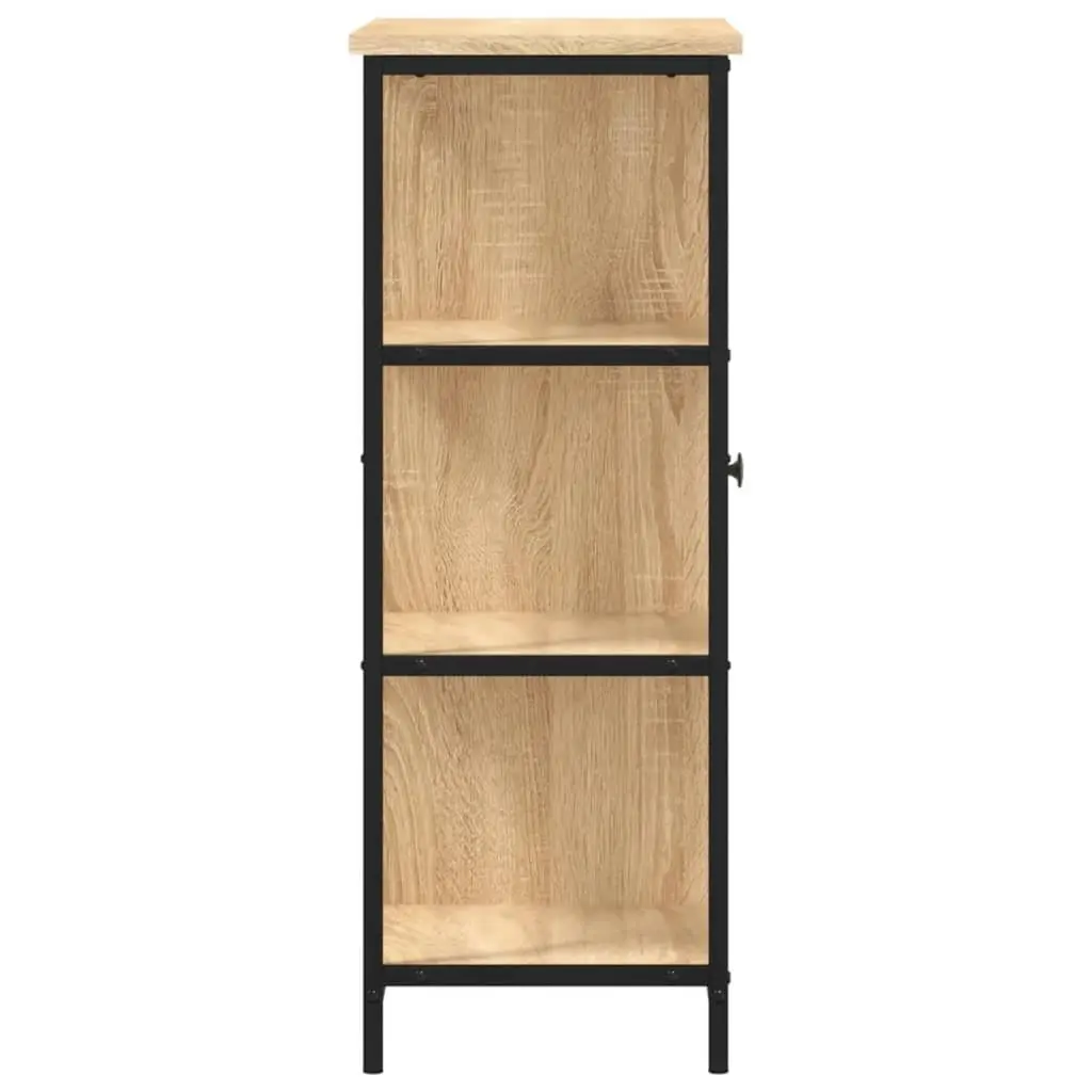 Sideboard Storage Cabinet Brown Engineered Wood Furniture Adjustable Feet