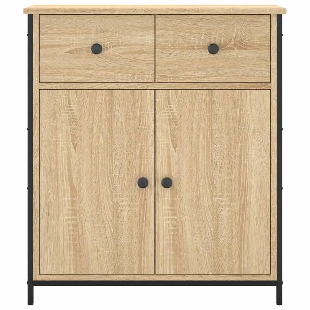 Sideboard Storage Cabinet Brown Engineered Wood Buffet Furniture 70x30x80cm