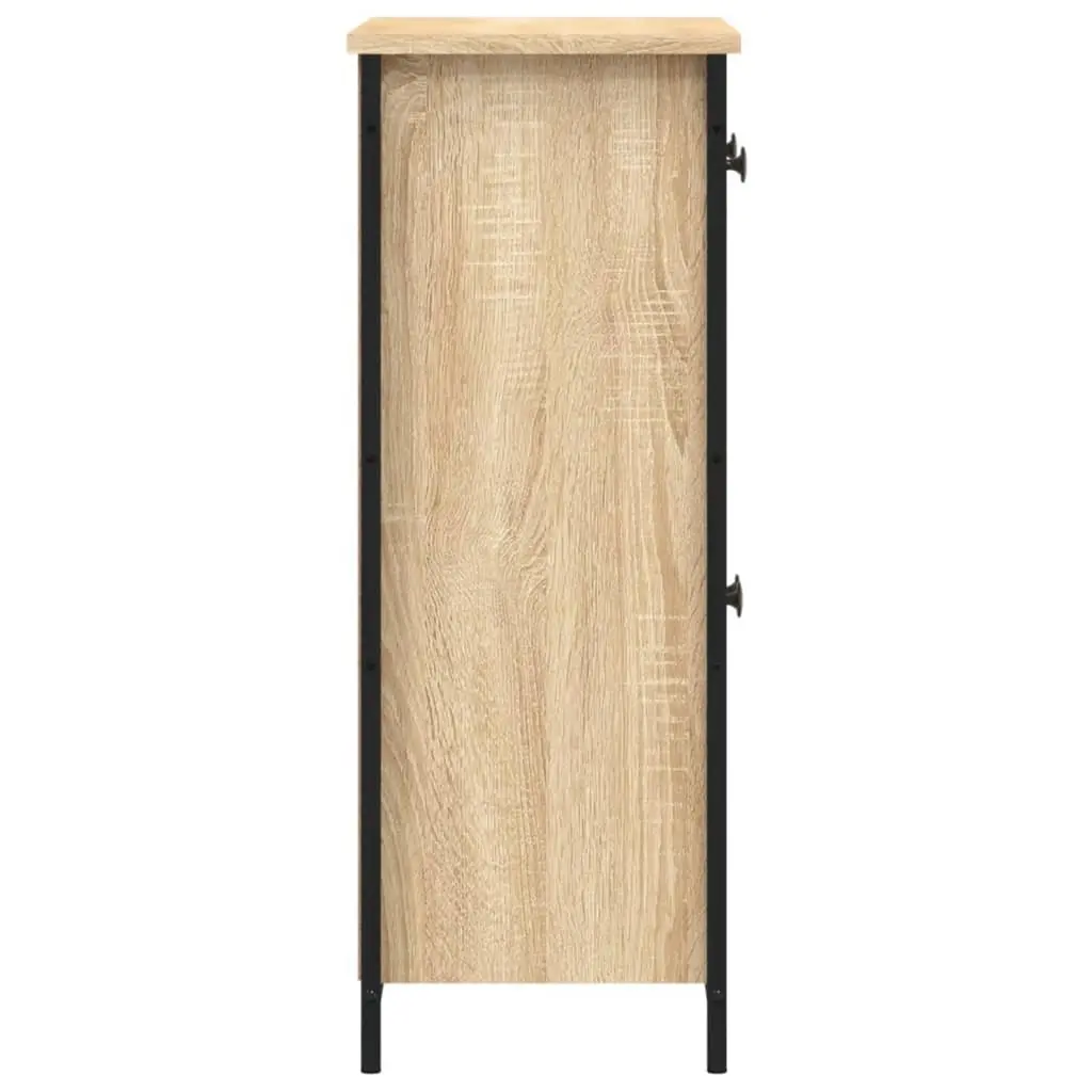 Sideboard Storage Cabinet Brown Engineered Wood Buffet Furniture 70x30x80cm