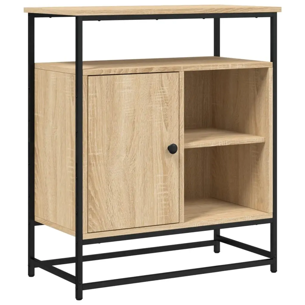 Sideboard Storage Cabinet Brown 69x35x80cm Engineered Wood Buffet Living Room