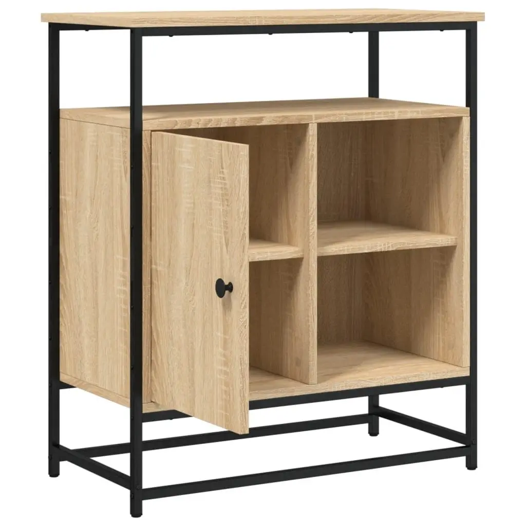 Sideboard Storage Cabinet Brown 69x35x80cm Engineered Wood Buffet Living Room