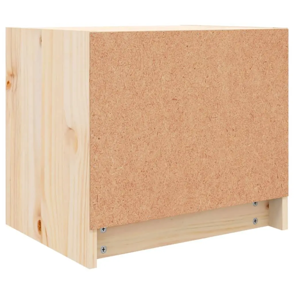 Bedside Cabinet 40x31x35.5 cm Solid Pine Wood 2 Drawer Bedroom Storage Table Brown