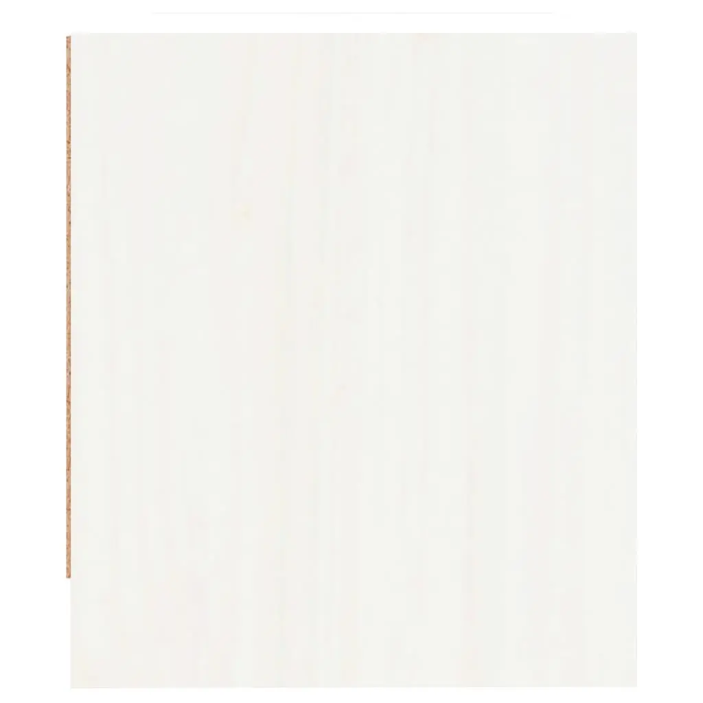 Bedside Table White Solid Pine Wood Nightstand 2 Drawers
