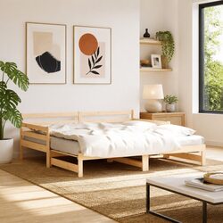 Warm Brown Daybed with Trundle for Comfort and Value