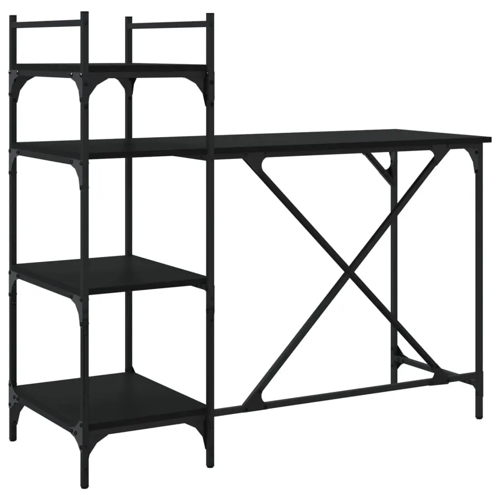 Computer Desk Storage Organiser 120 x 47 x 109 cm Black