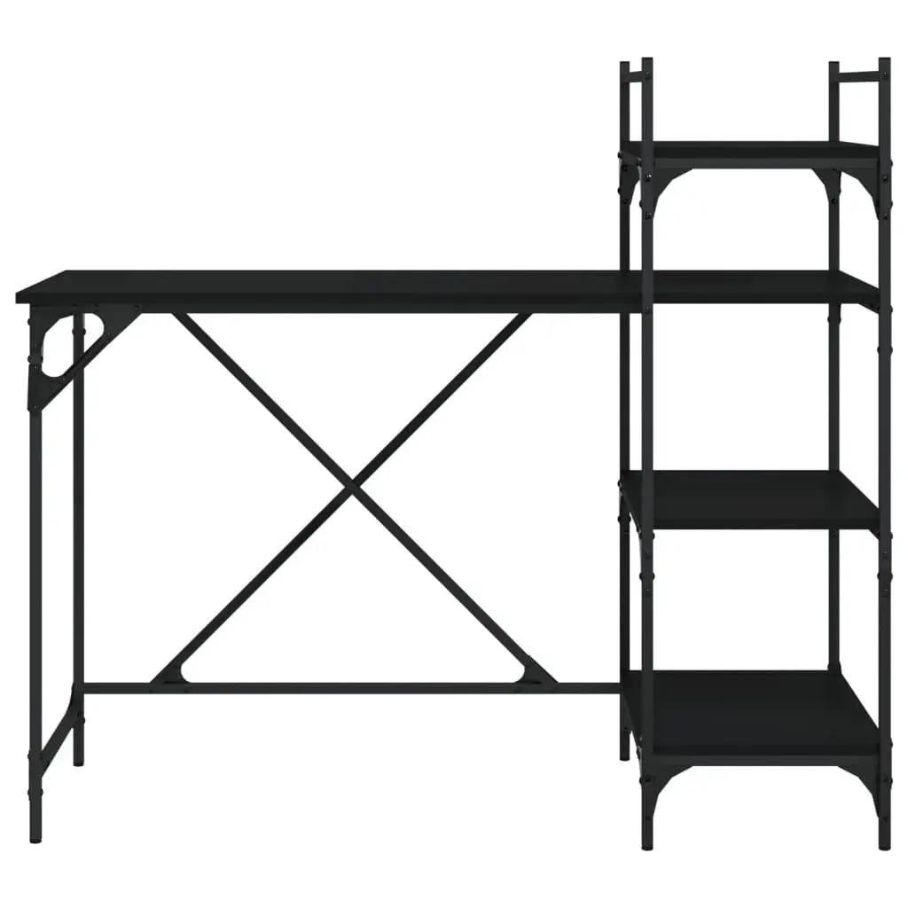Computer Desk Storage Organiser 120 x 47 x 109 cm Black