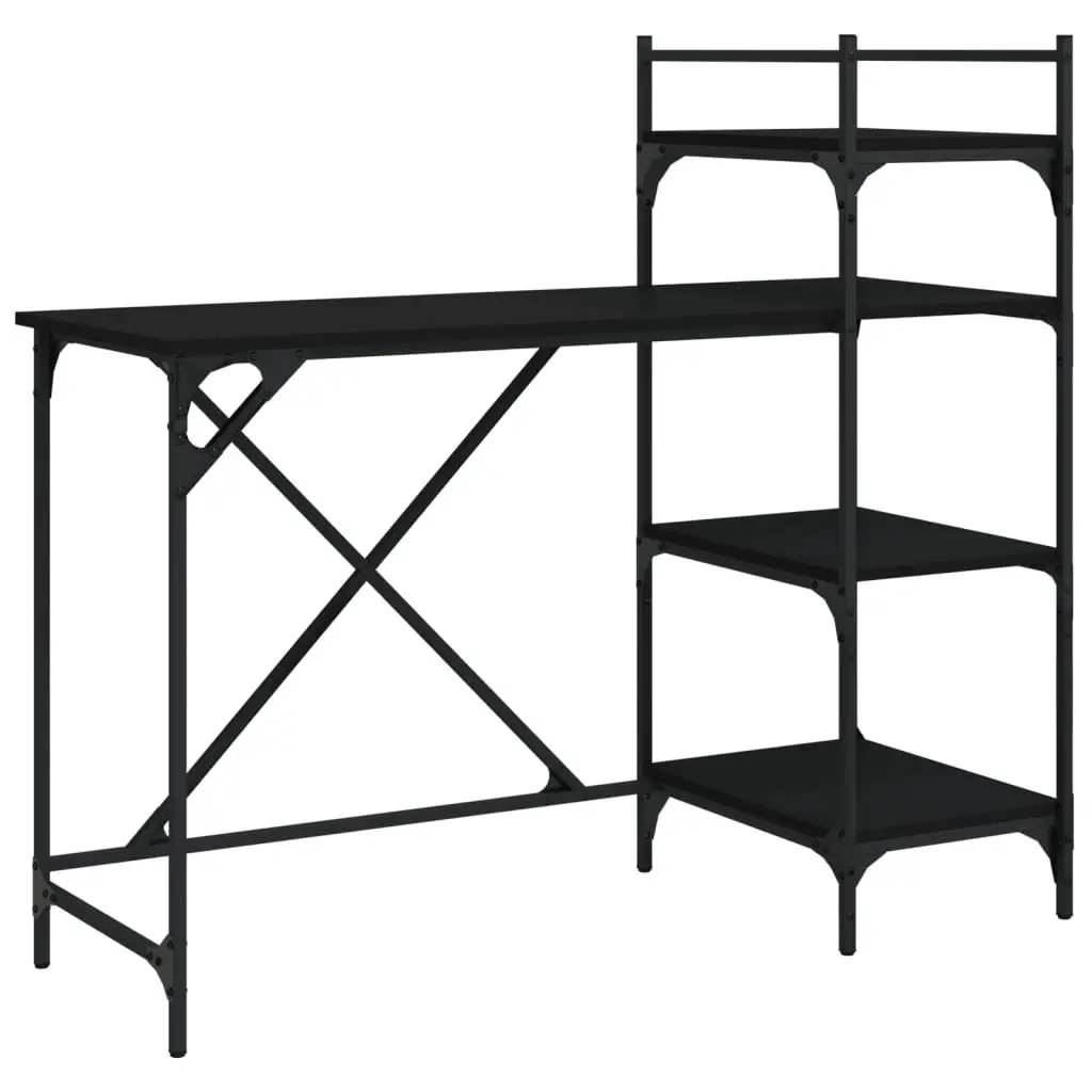 Computer Desk Storage Organiser 120 x 47 x 109 cm Black