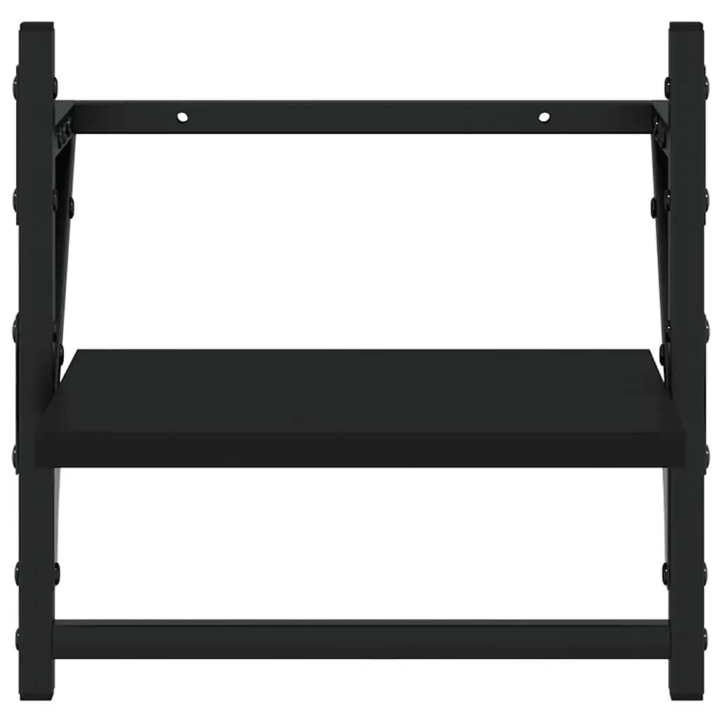 4-Piece Black Floating Shelf Set