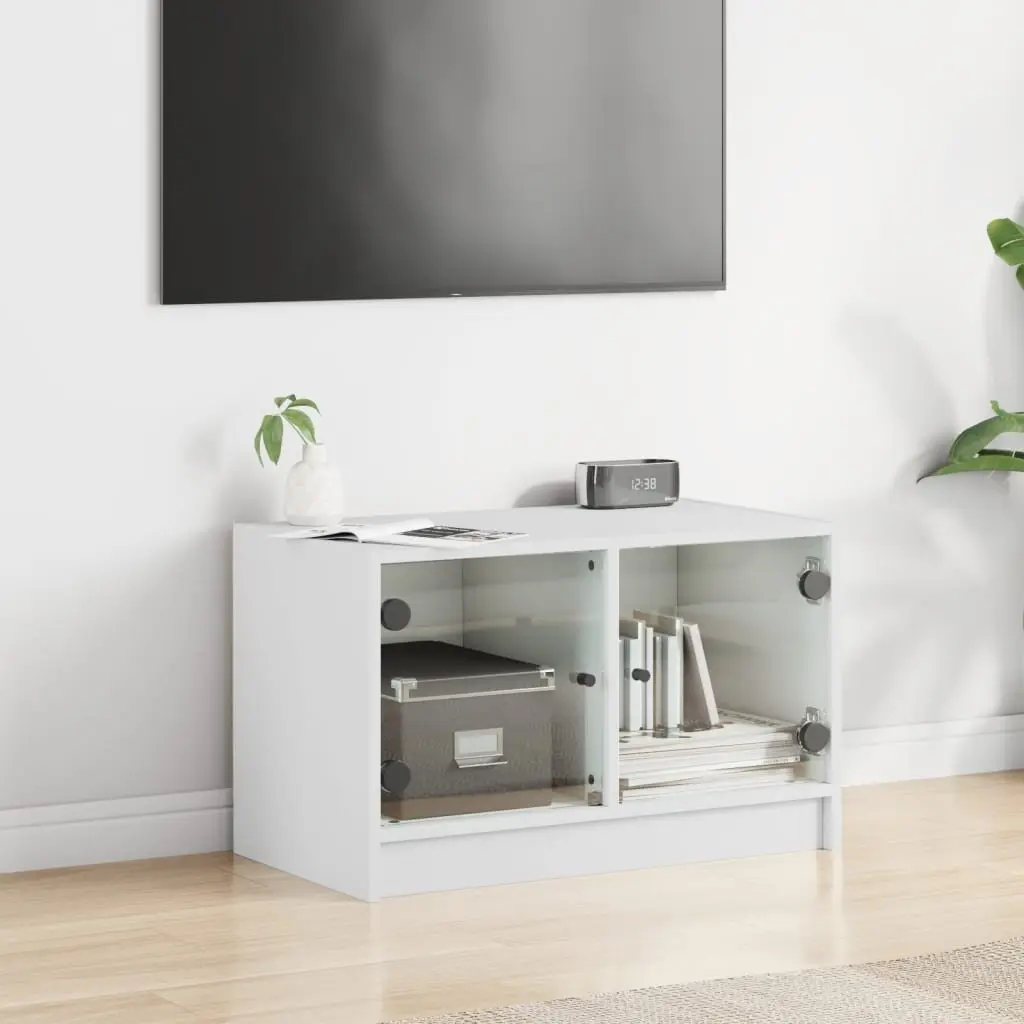 White TV Cabinet with Ample Storage