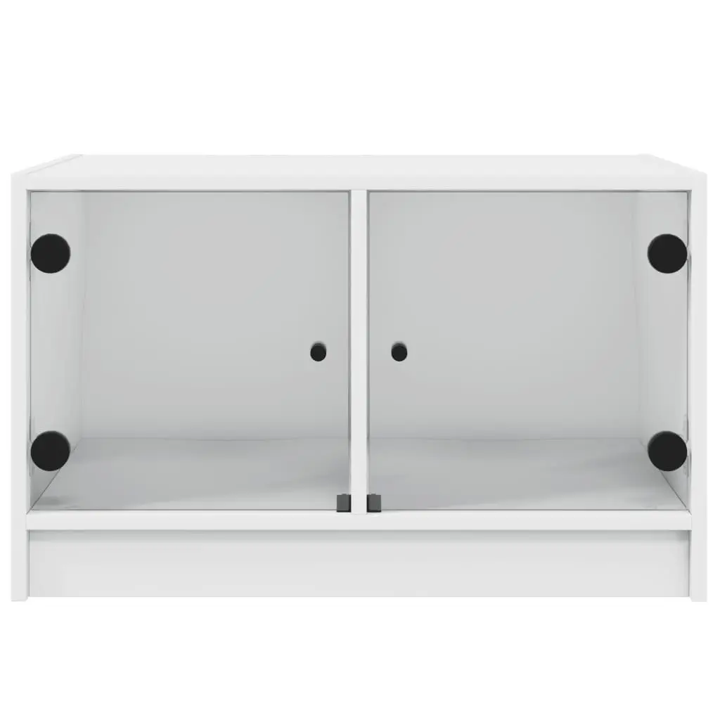 White Coffee Table with Storage 68x50x42cm