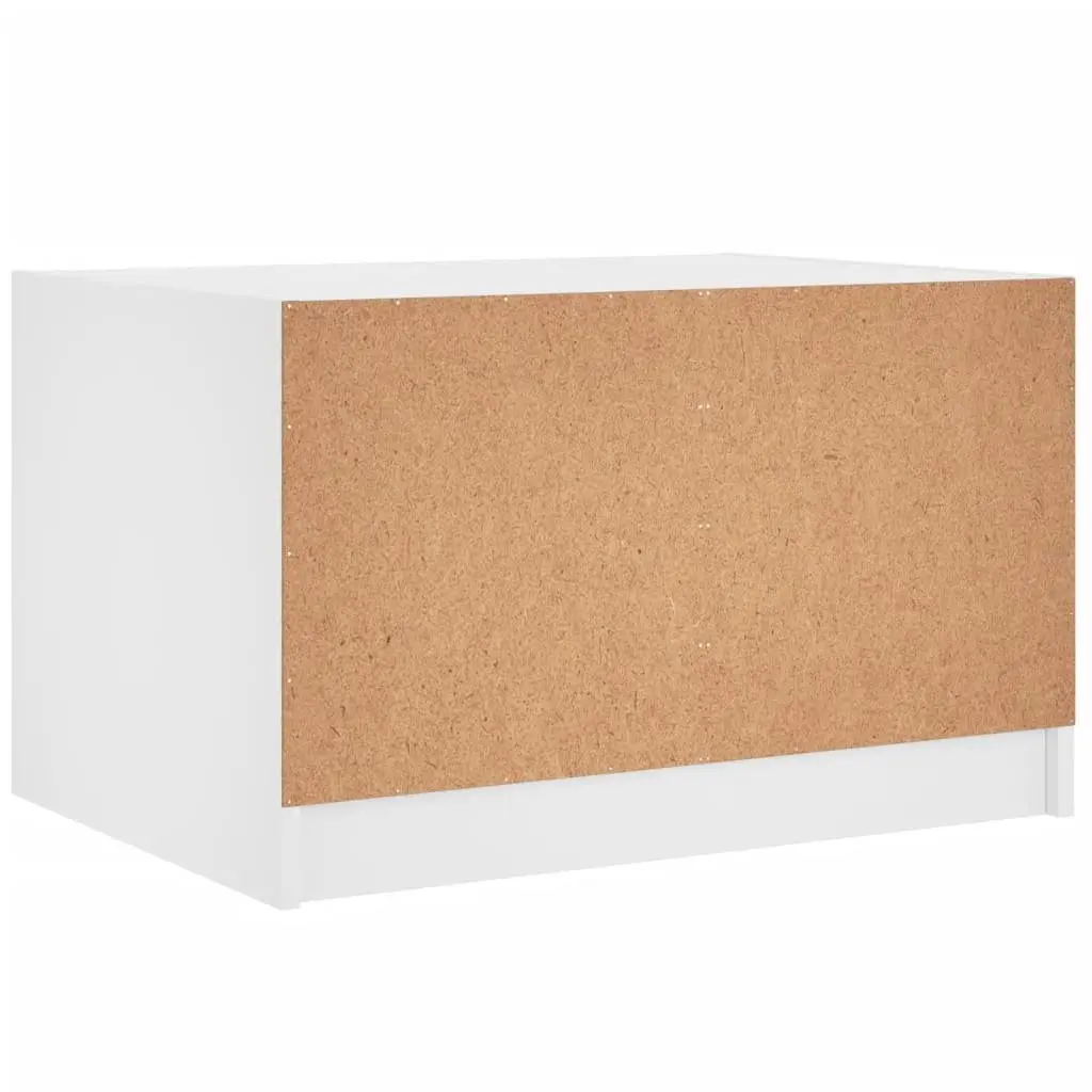 White Coffee Table with Storage 68x50x42cm
