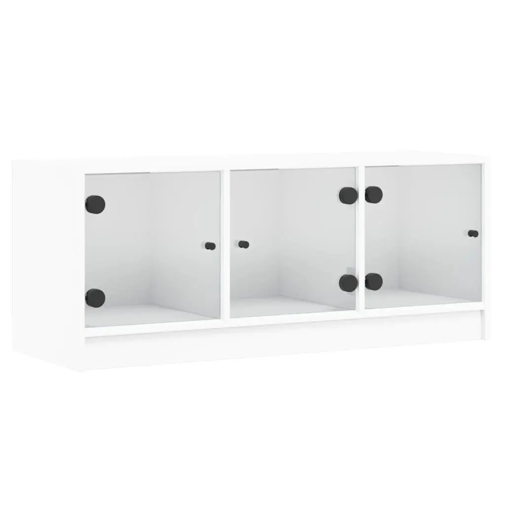 White TV Cabinet with Ample Storage Space