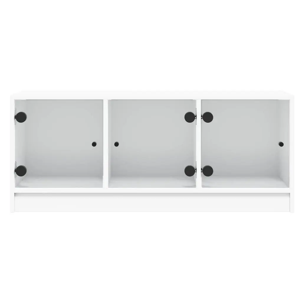 White TV Cabinet with Ample Storage Space