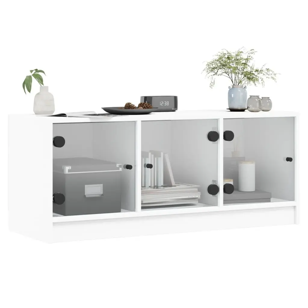 White TV Cabinet with Ample Storage Space