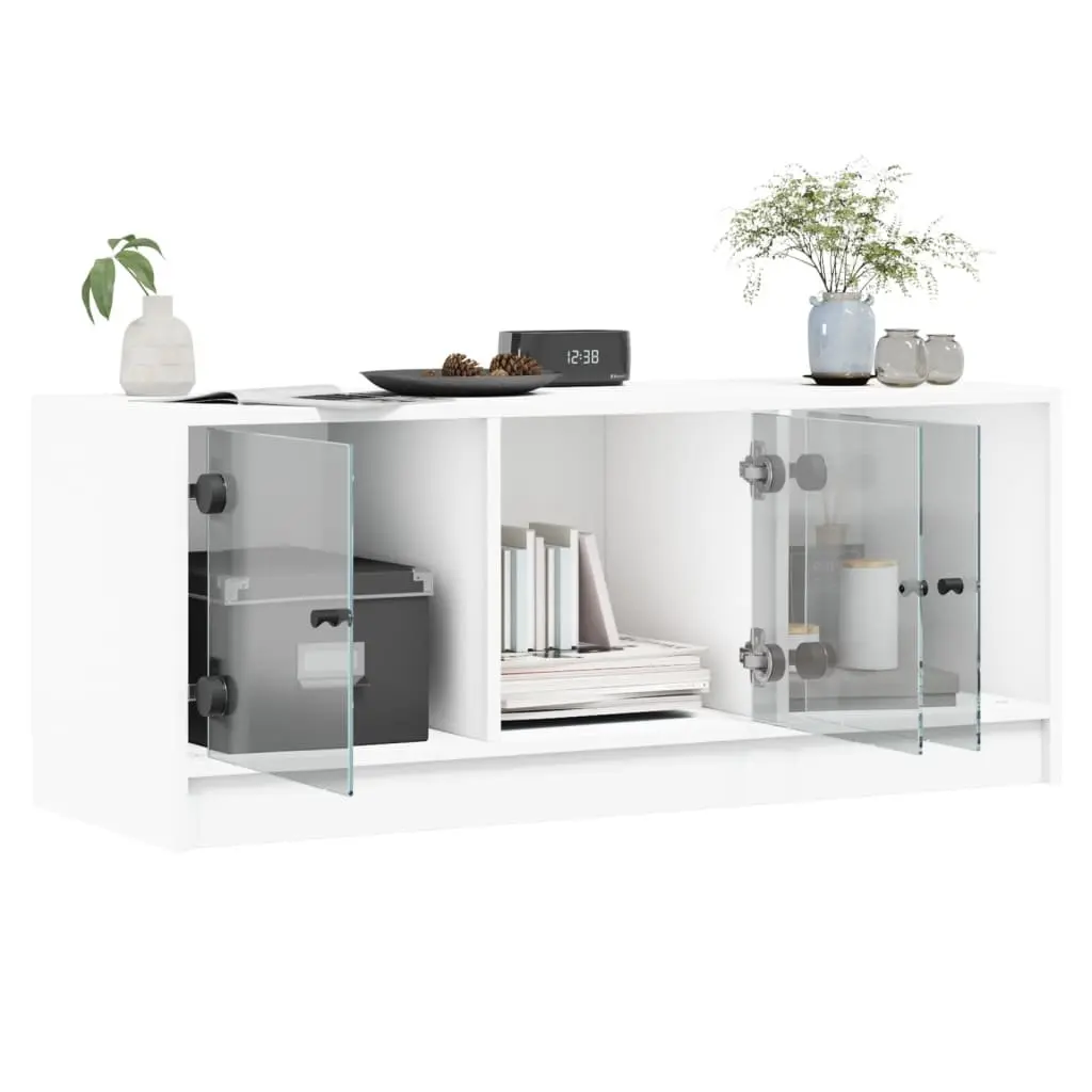 White TV Cabinet with Ample Storage Space