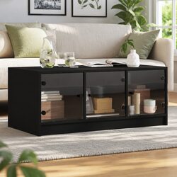 A Warm Addition: Black Coffee Table with Storage Benefits