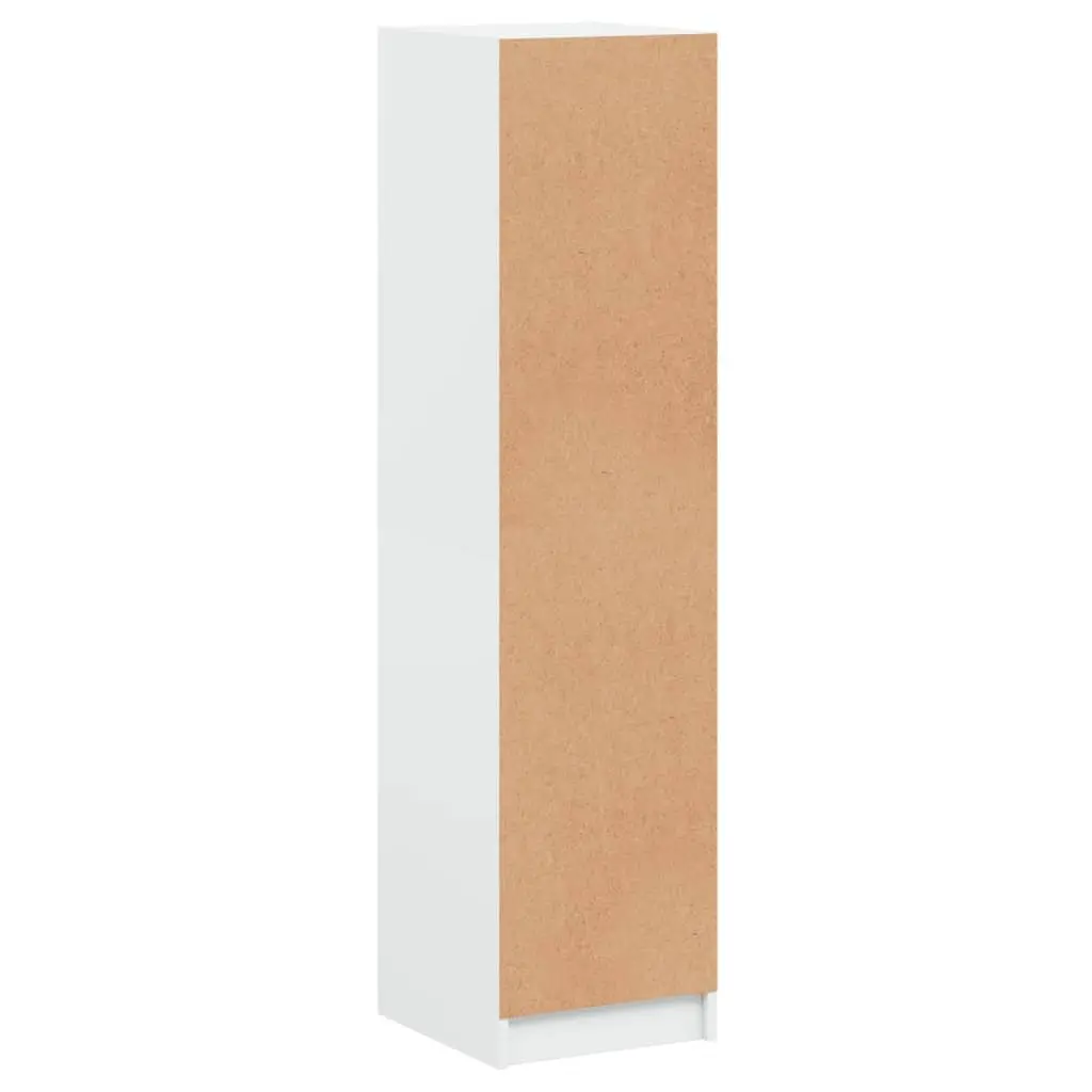 White Highboard Storage Cabinet Glass Doors Shelving Unit Furniture 35x37x142cm