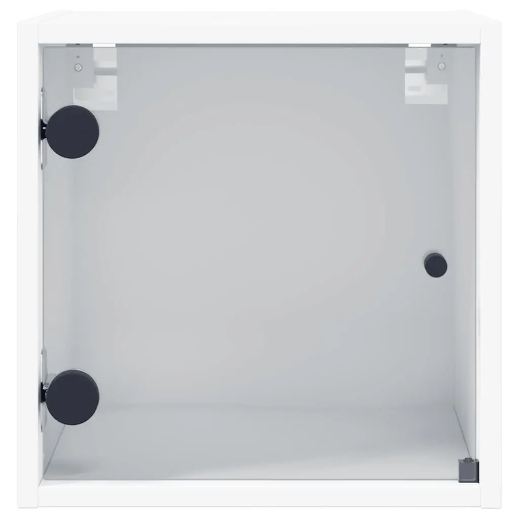 Bedside Cabinet Storage Organiser Wall-Mounted White 35x37x35cm 2 Piece