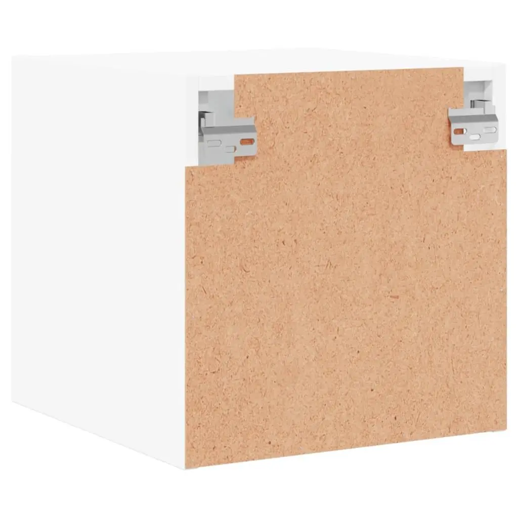 Bedside Cabinet Storage Organiser Wall-Mounted White 35x37x35cm 2 Piece