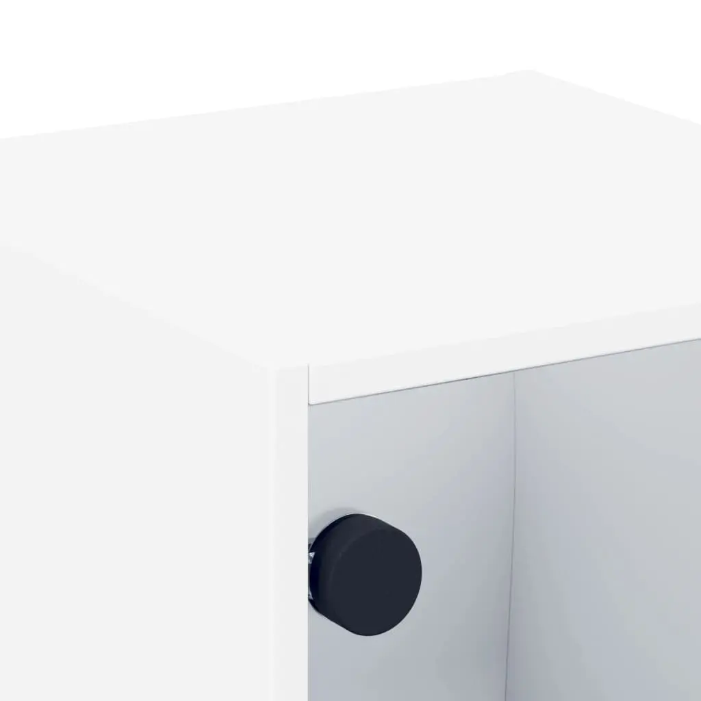 Bedside Cabinet Storage Organiser Wall-Mounted White 35x37x35cm 2 Piece