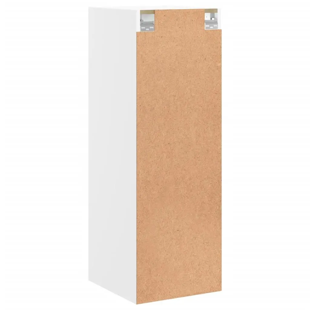 Wall Cabinet Storage Unit Glass Doors 35x37x100cm White