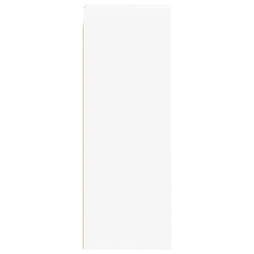 Wall Cabinet Storage Unit Glass Doors 35x37x100cm White