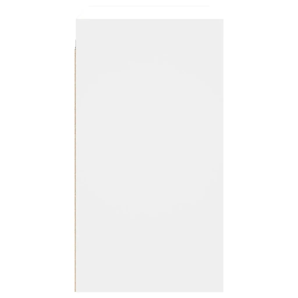 Wall Cabinet White Storage Unit 68x37x68.5cm Glass Doors