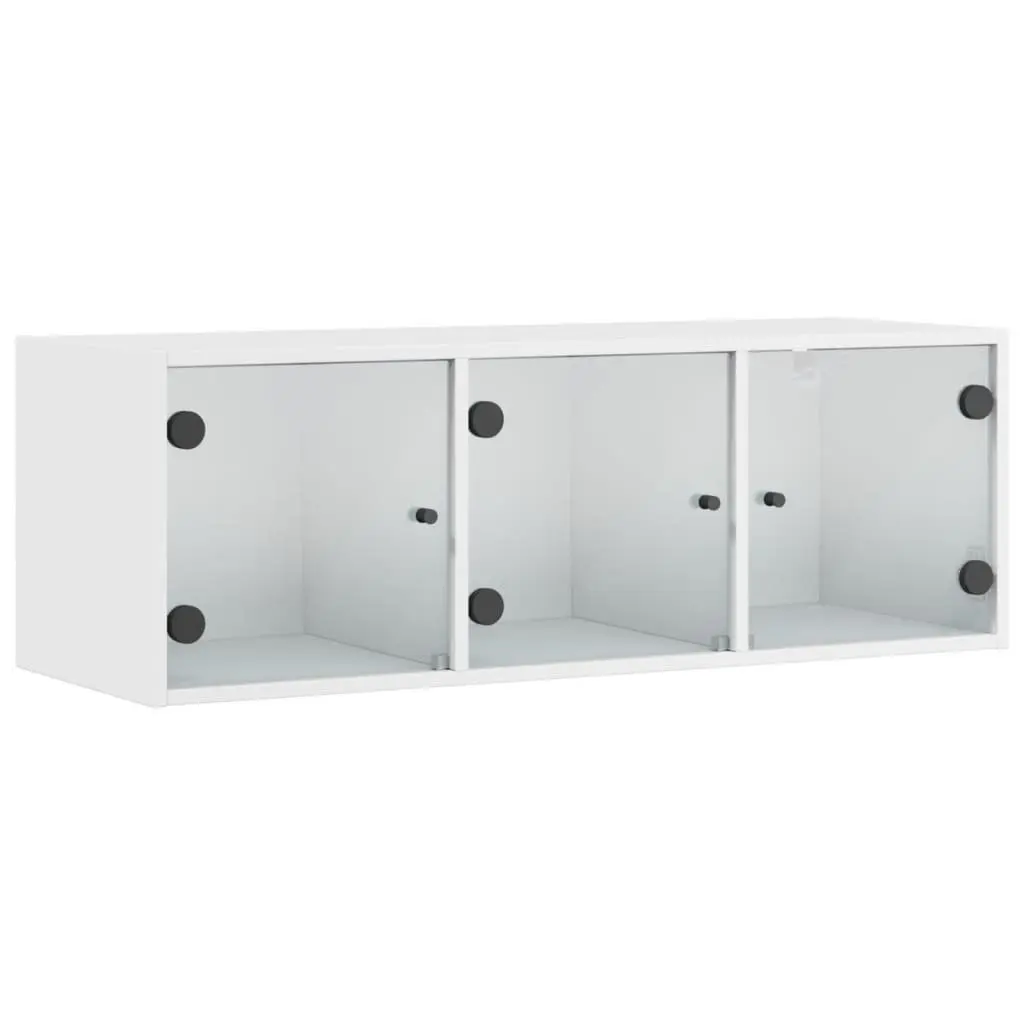 Wall Cabinet White Storage Unit Wall-Mounted 102x37x35cm