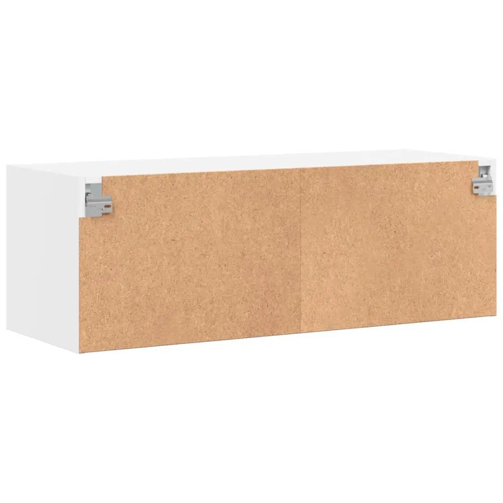Wall Cabinet White Storage Unit Wall-Mounted 102x37x35cm