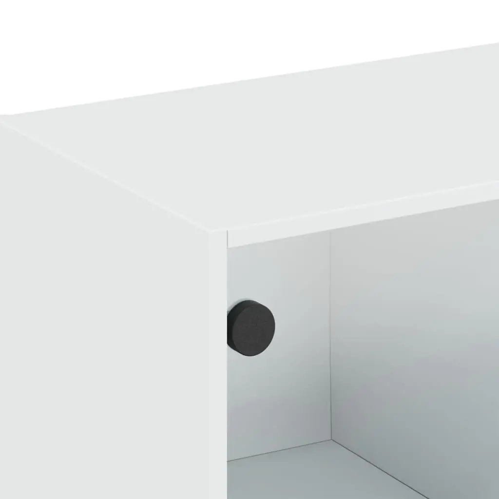 Wall Cabinet White Storage Unit Wall-Mounted 102x37x35cm
