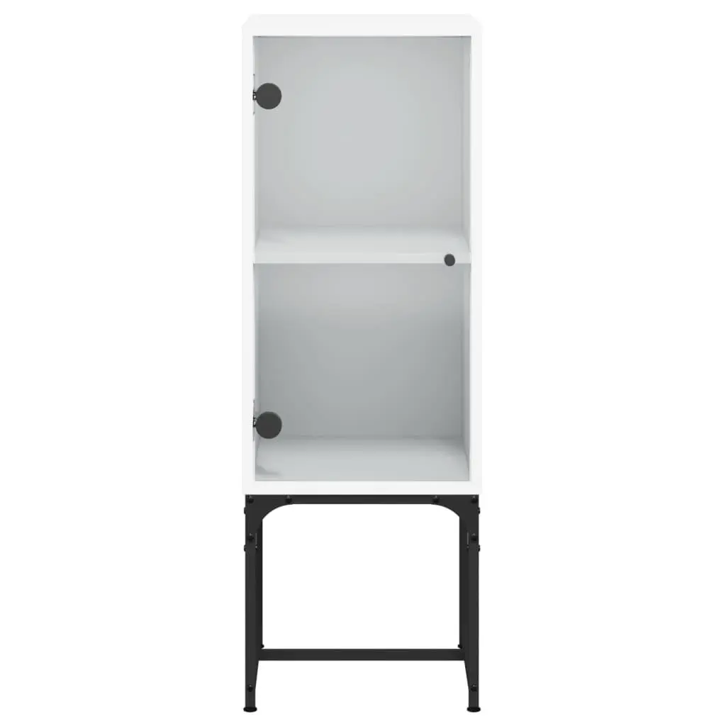 Side Cabinet Storage Cupboard 35W x 37D x 100H cm White