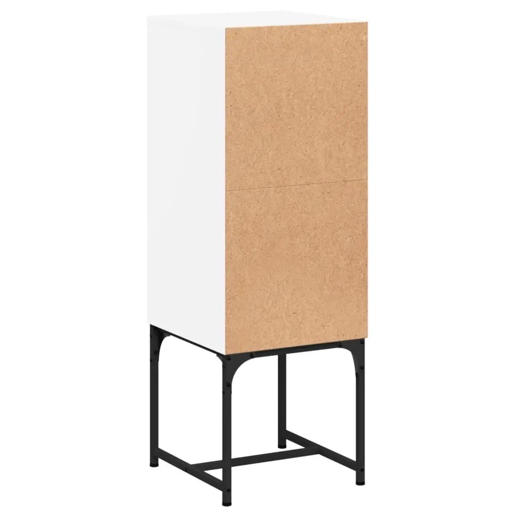 Side Cabinet Storage Cupboard 35W x 37D x 100H cm White