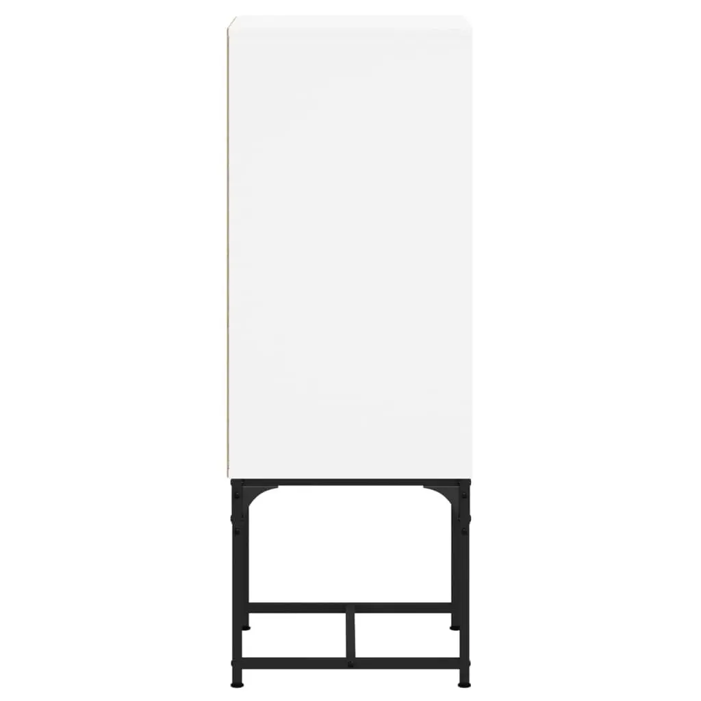 Side Cabinet Storage Cupboard 35W x 37D x 100H cm White