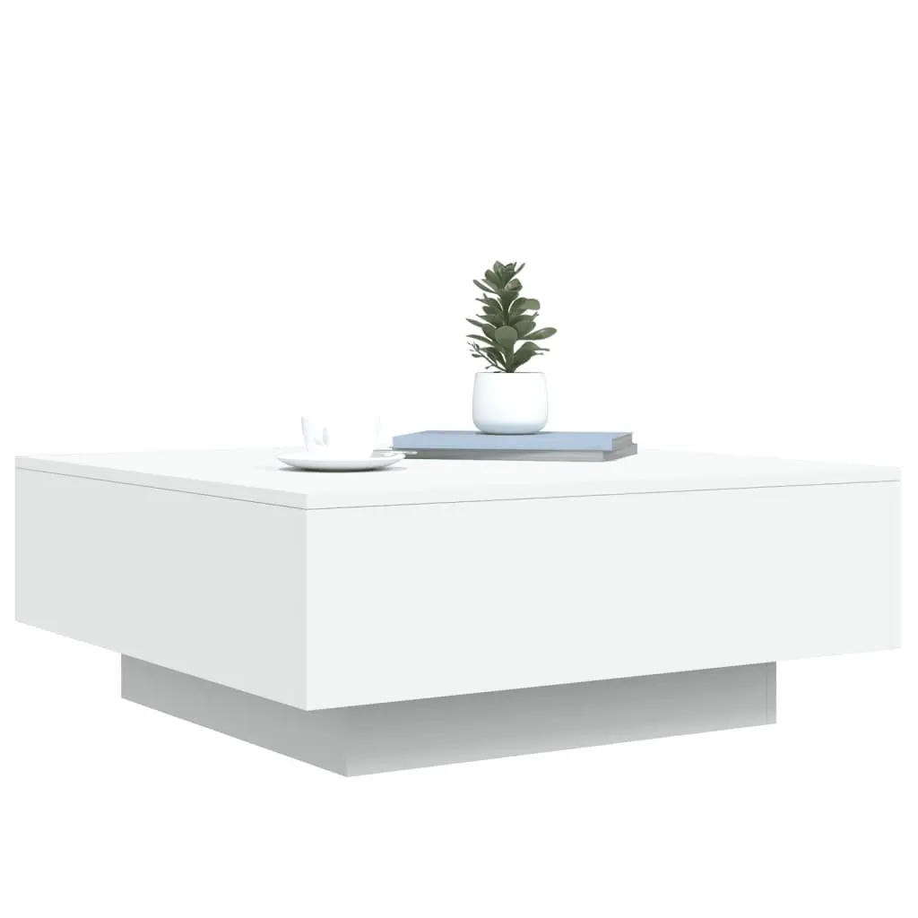 Coffee Table Modern Living Room Accent 80x80x31cm White