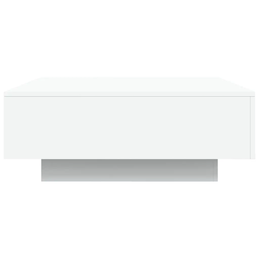 Coffee Table with RGB LED Lighting in White