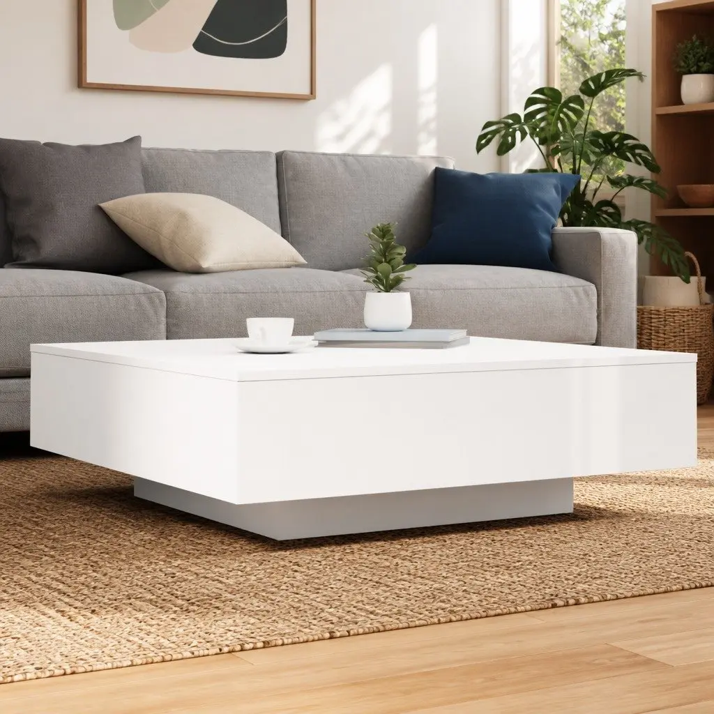 White Coffee Table with Style and Functionality