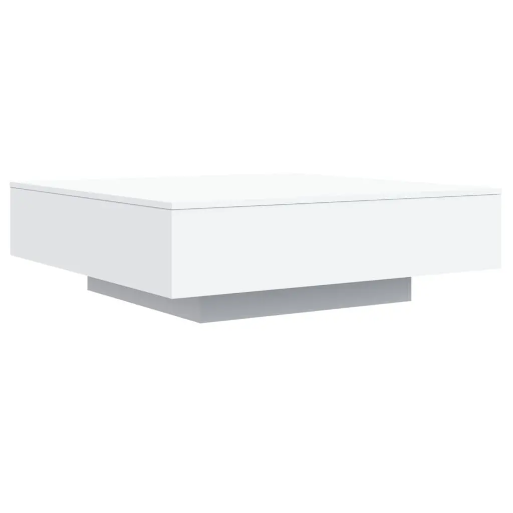 Coffee Table RGB LED Lights Adjustable White 100 x 100 x 31 cm