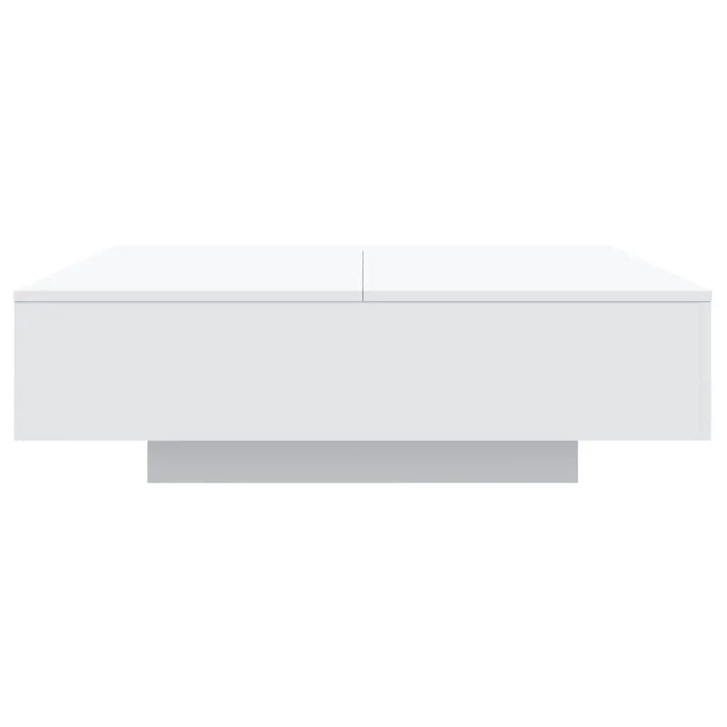 Coffee Table RGB LED Lights Adjustable White 100 x 100 x 31 cm